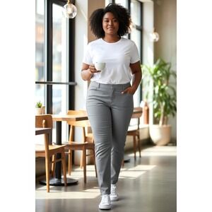 Old Navy Pixie Chino Pants Cloud Grey Womens 18 Petite Stretch‎ 978298-19